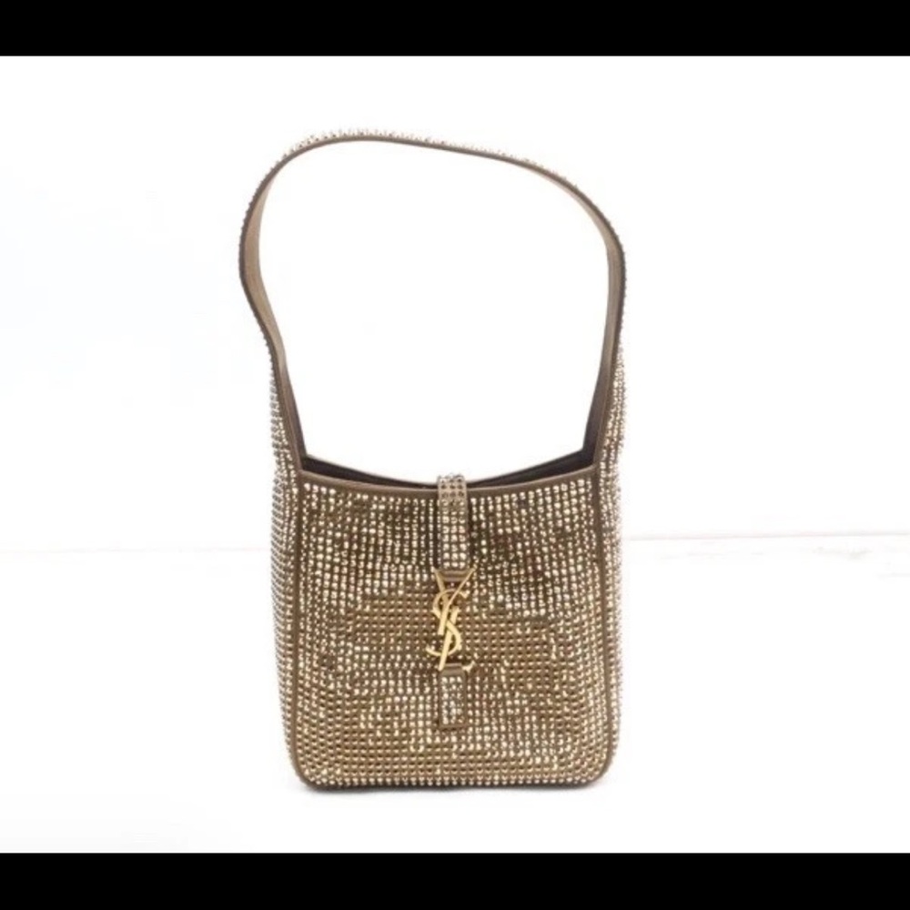 Yves Saint Laurent Gold Crystal Shoulder Bag
